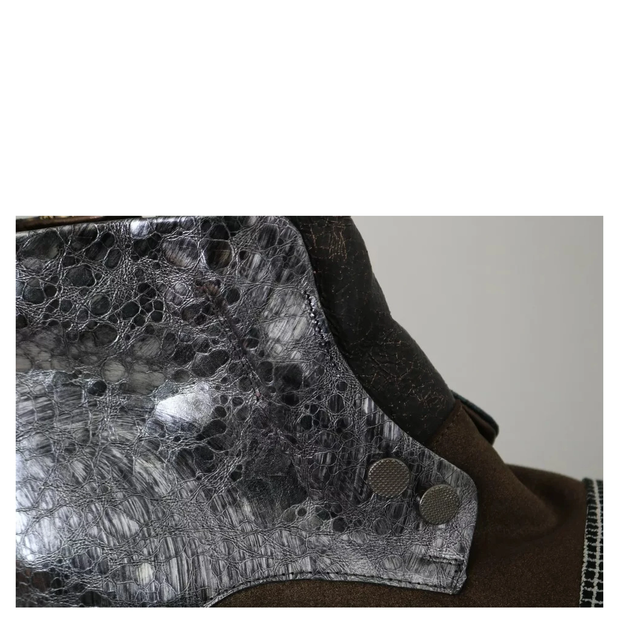 Multicolor Leather Suede Zipper Ankle Boots Shoes