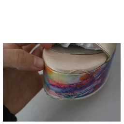 Multicolor Leather Ankle Strap Wedge Heel Sandals Shoes