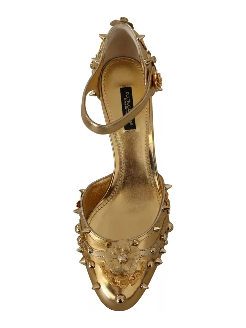 Gold Studs Vally Slingback Sandals Shoes