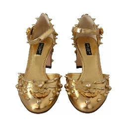 Gold Studs Vally Slingback Sandals Shoes
