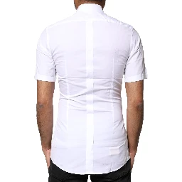 White GOLD Button Down Casual Men Polo Shirt