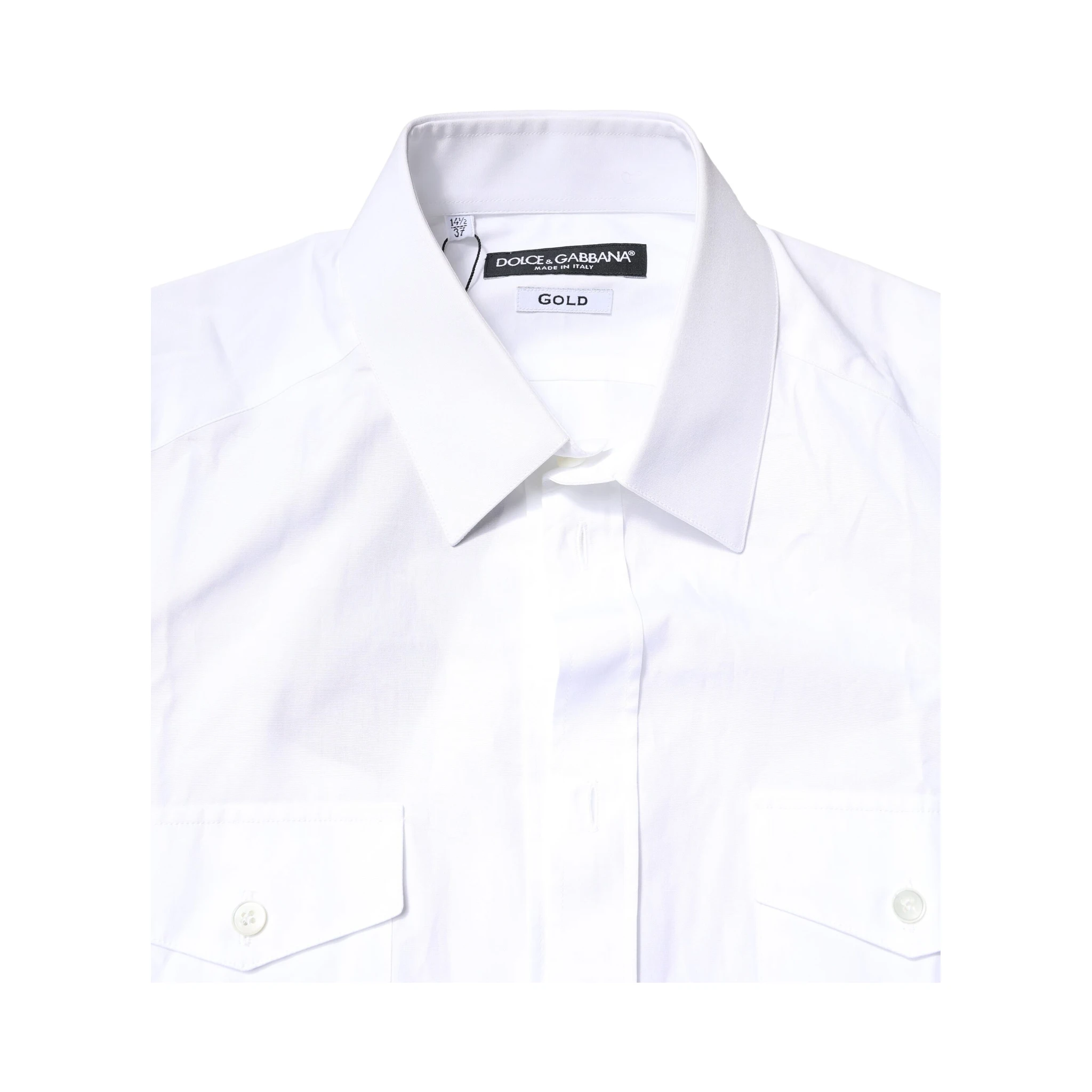White GOLD Button Down Casual Men Polo Shirt