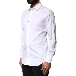 White GOLD Cotton Long Sleeves Men Dress Shirt