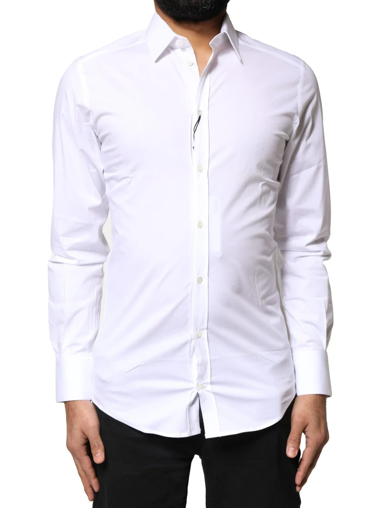 White GOLD Cotton Long Sleeves Dress Shirt