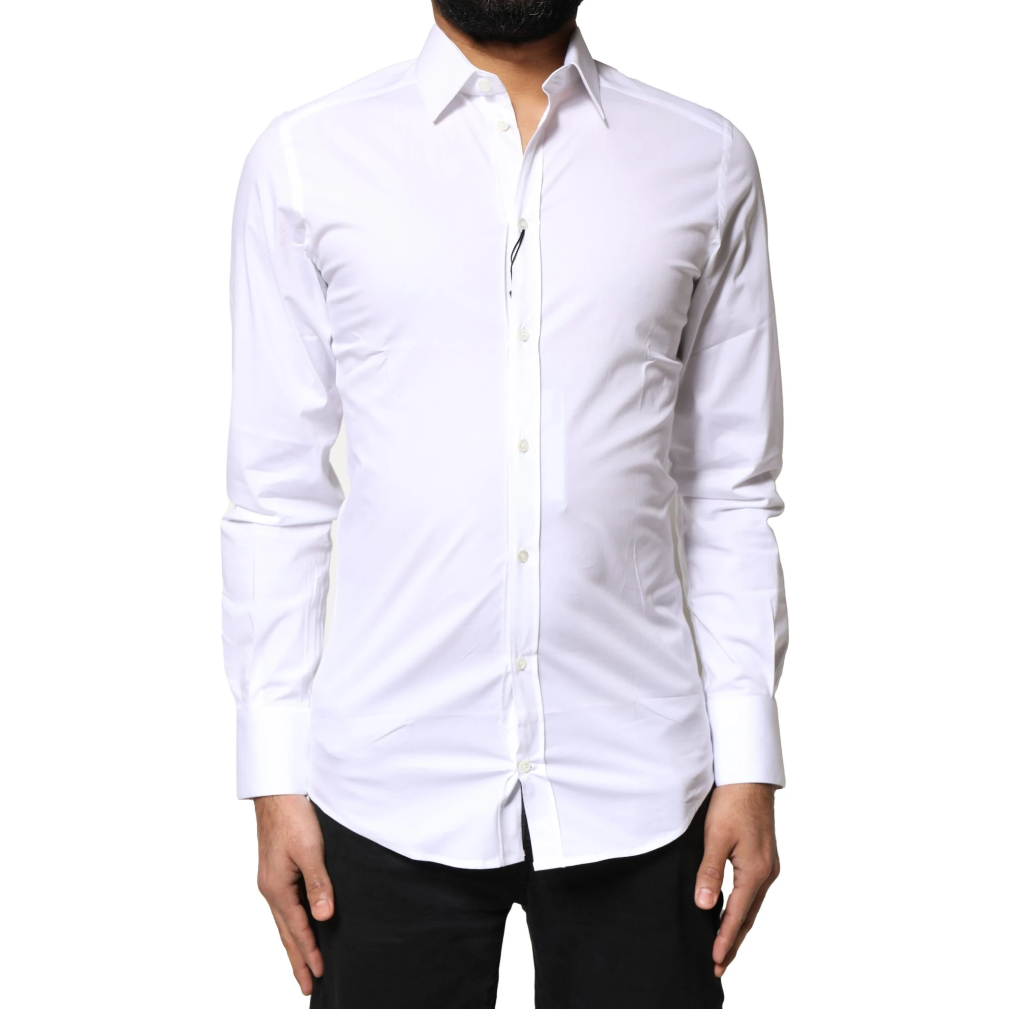White GOLD Cotton Long Sleeves Dress Shirt