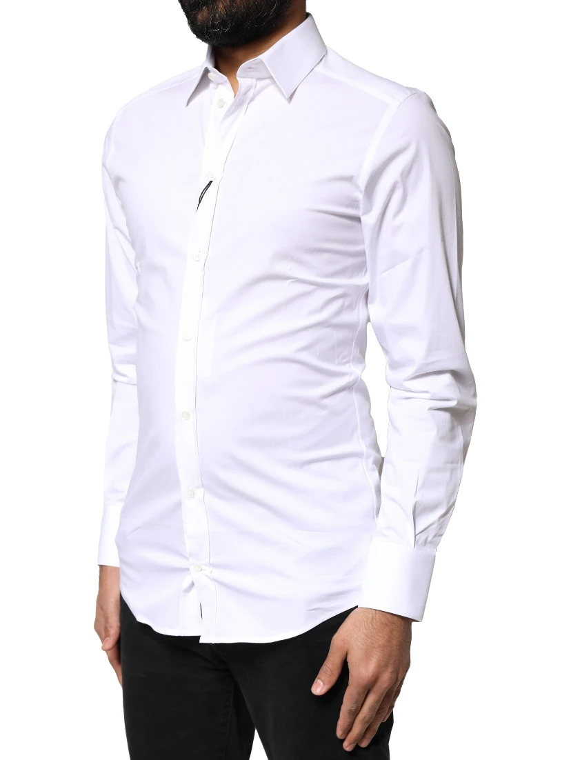 White GOLD Cotton Long Sleeves Dress Shirt