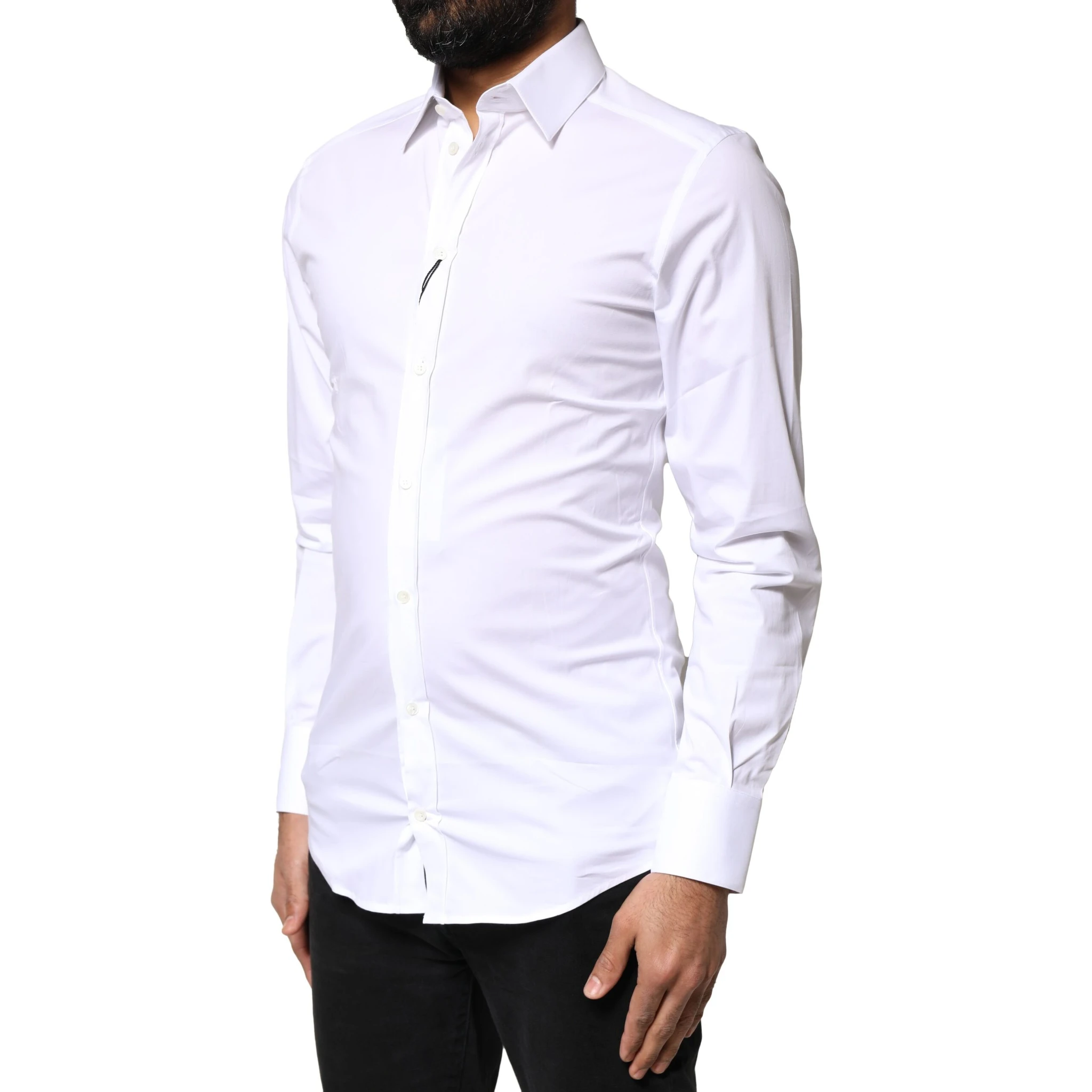 White GOLD Cotton Long Sleeves Dress Shirt