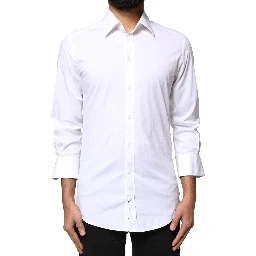 White GOLD Cotton Long Sleeves Men Dress Shirt