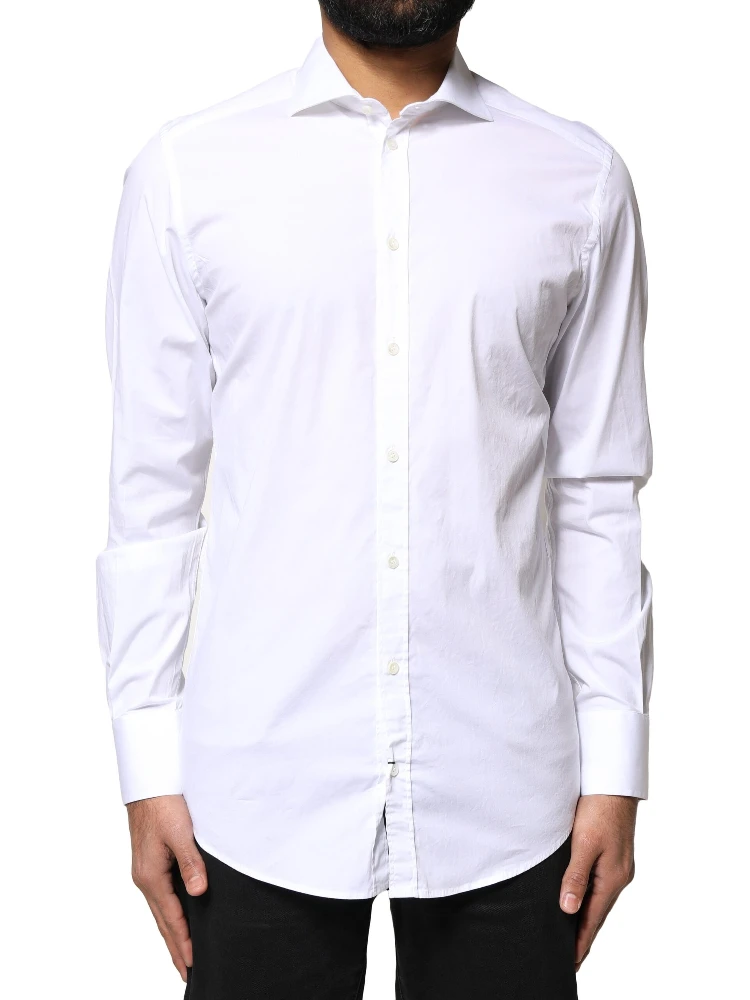 White GOLD Cotton Long Sleeves Dress Shirt