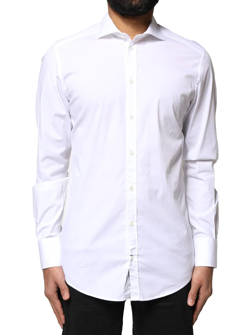 White GOLD Cotton Long Sleeves Dress Shirt