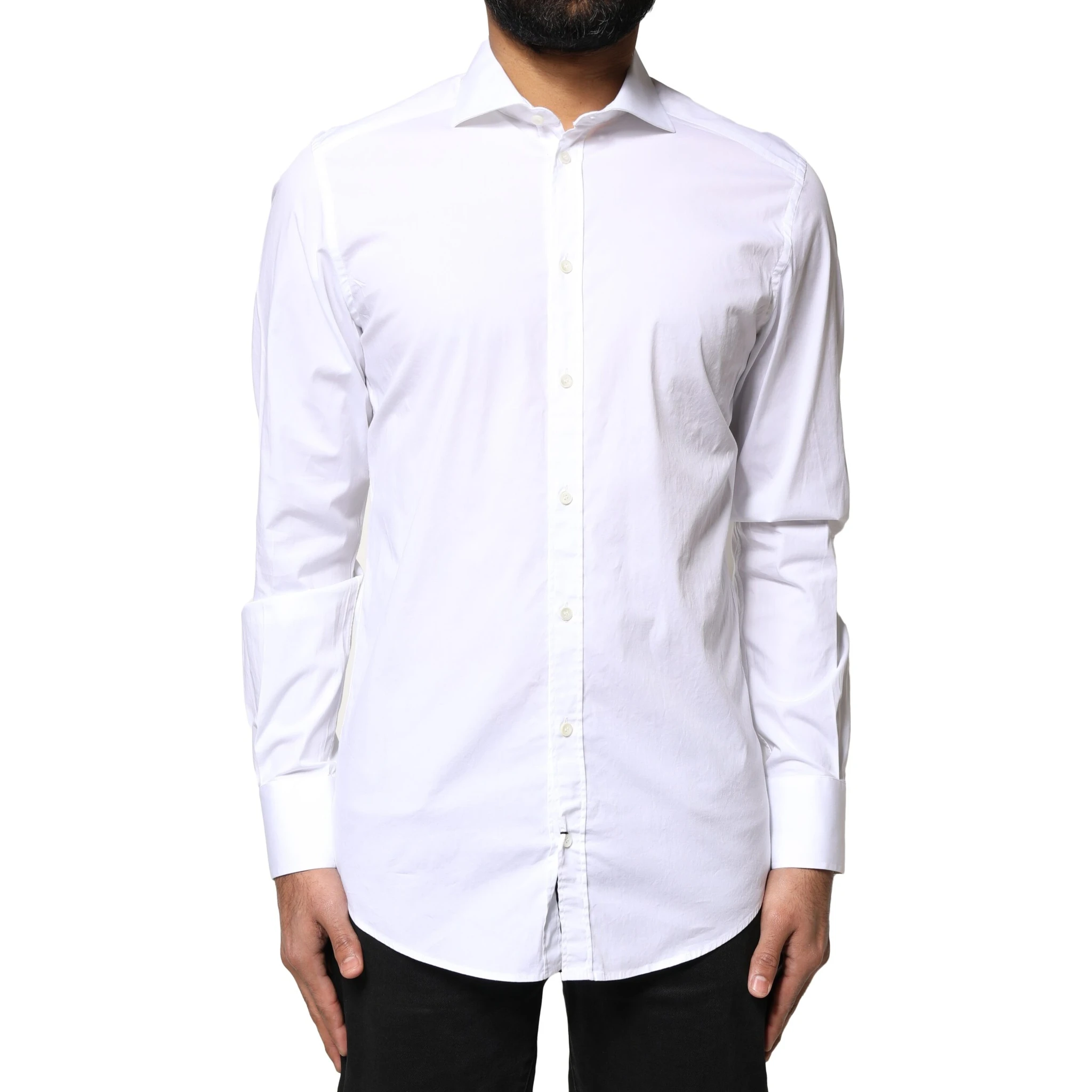 White GOLD Cotton Long Sleeves Dress Shirt