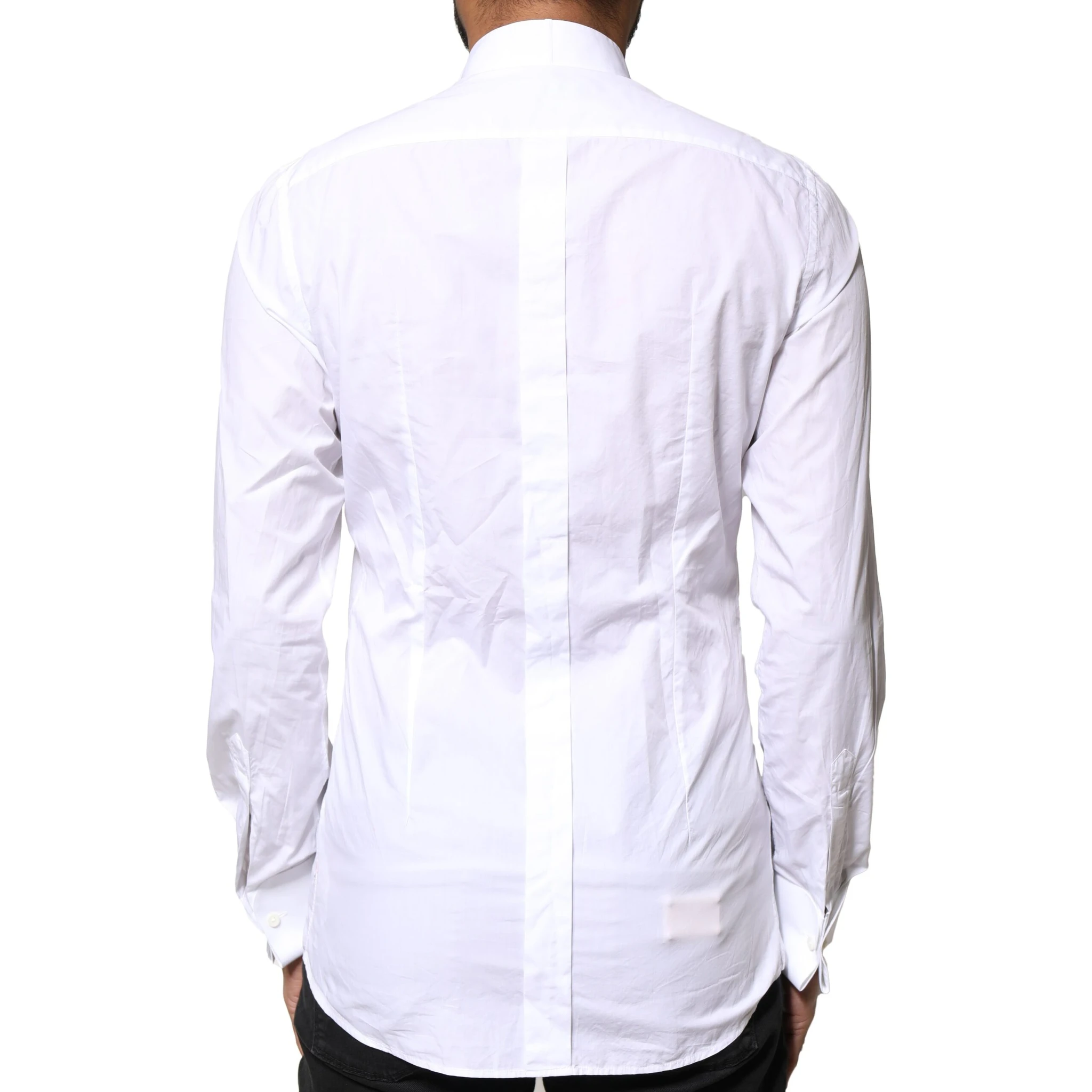 White GOLD CottonPoplin Bib Formal Dress Shirt