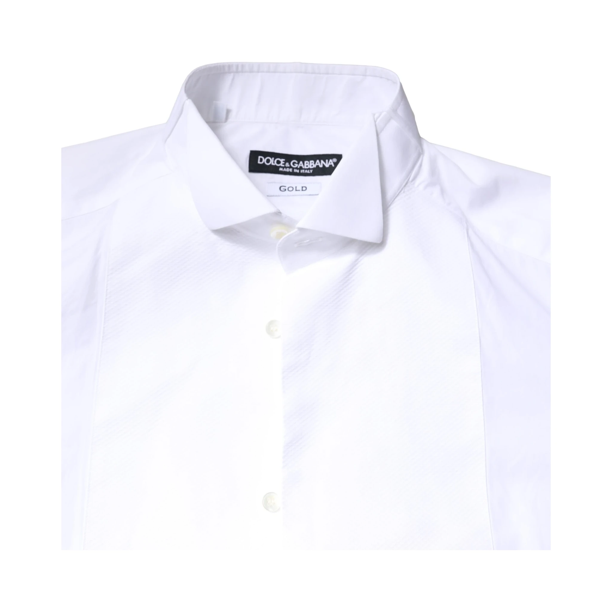 White GOLD CottonPoplin Bib Formal Dress Shirt