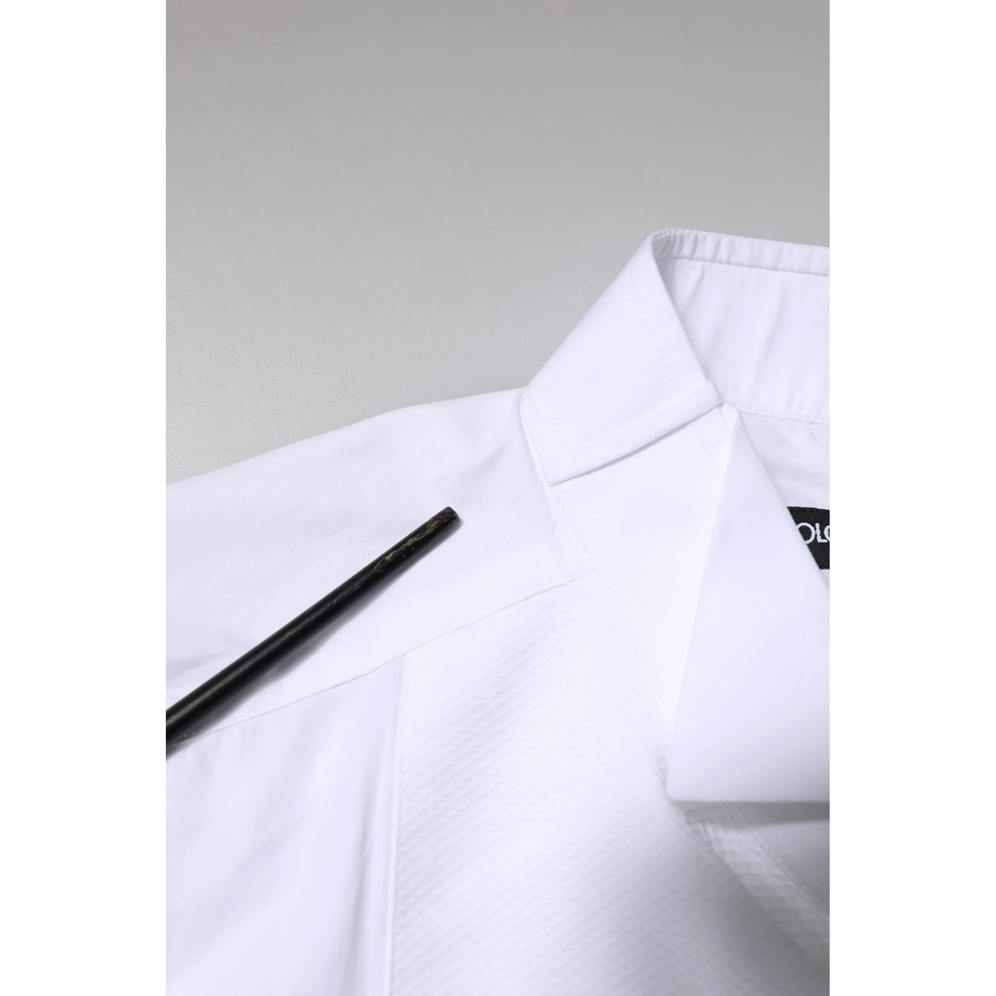 White GOLD CottonPoplin Bib Formal Dress Shirt