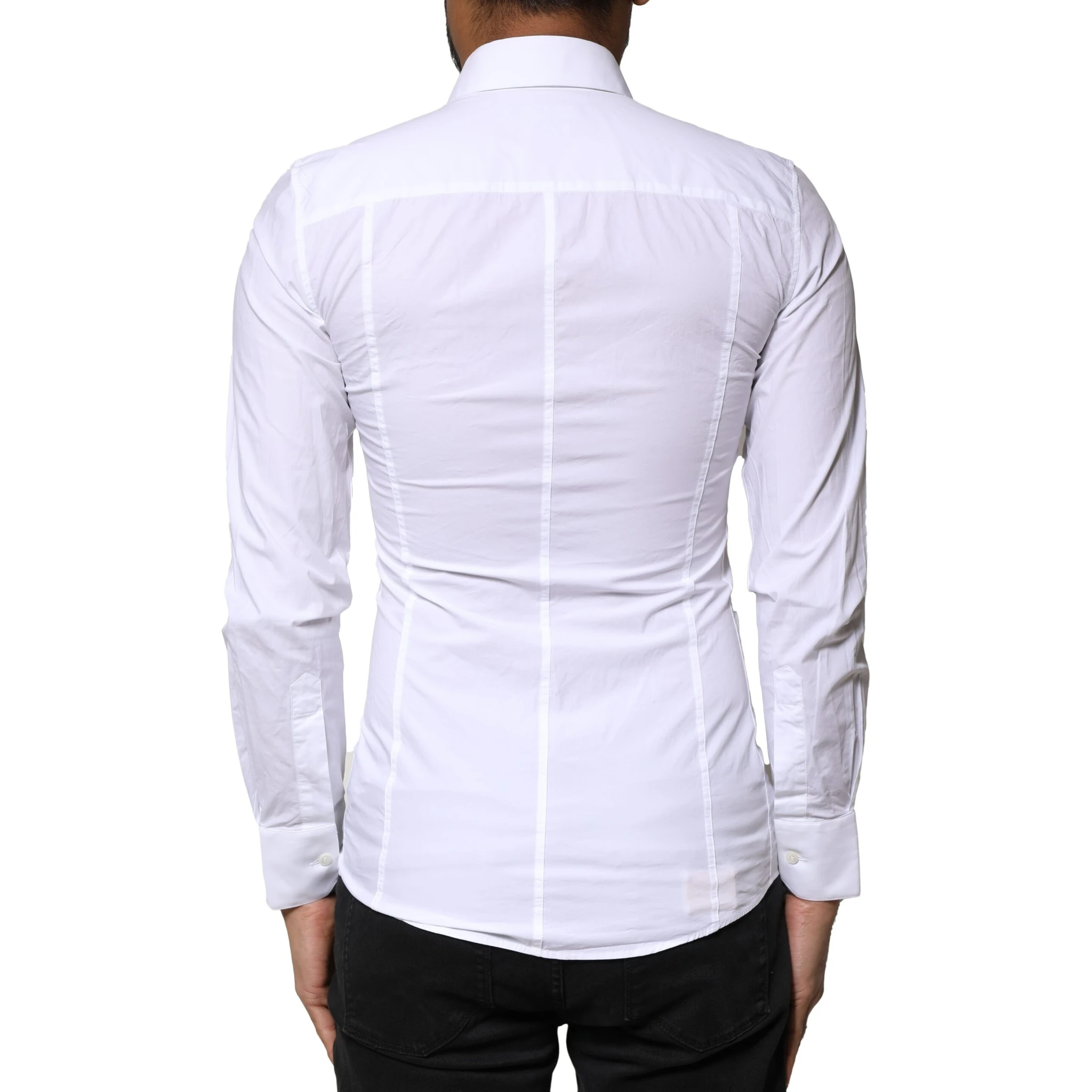 White SICILIA Cotton Formal Men Dress Shirt