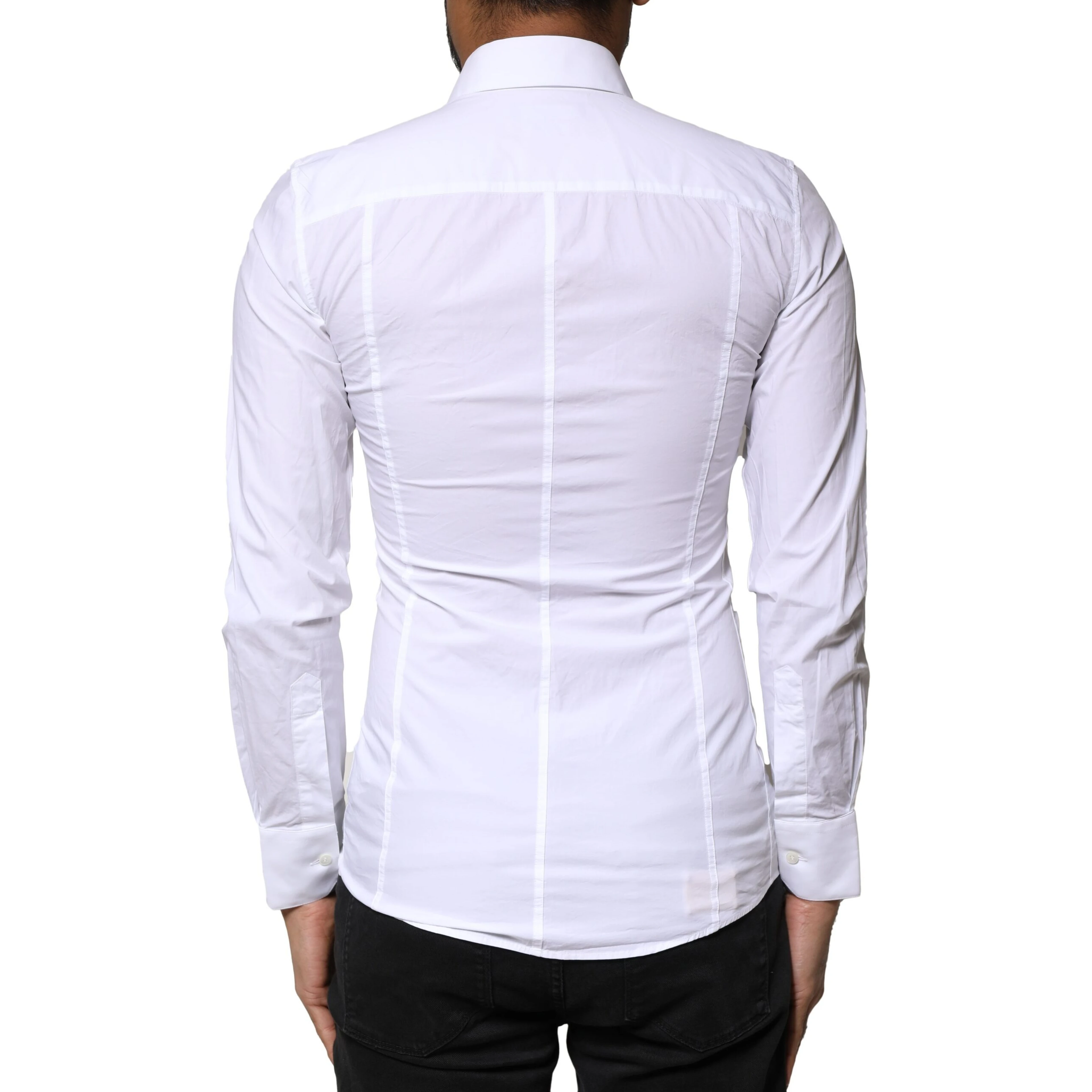 White SICILIA Cotton Formal Men Dress Shirt