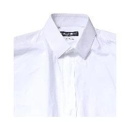 White SICILIA Cotton Formal Men Dress Shirt