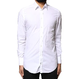 White GOLD Cotton Long Sleeves Men Dress Shirt