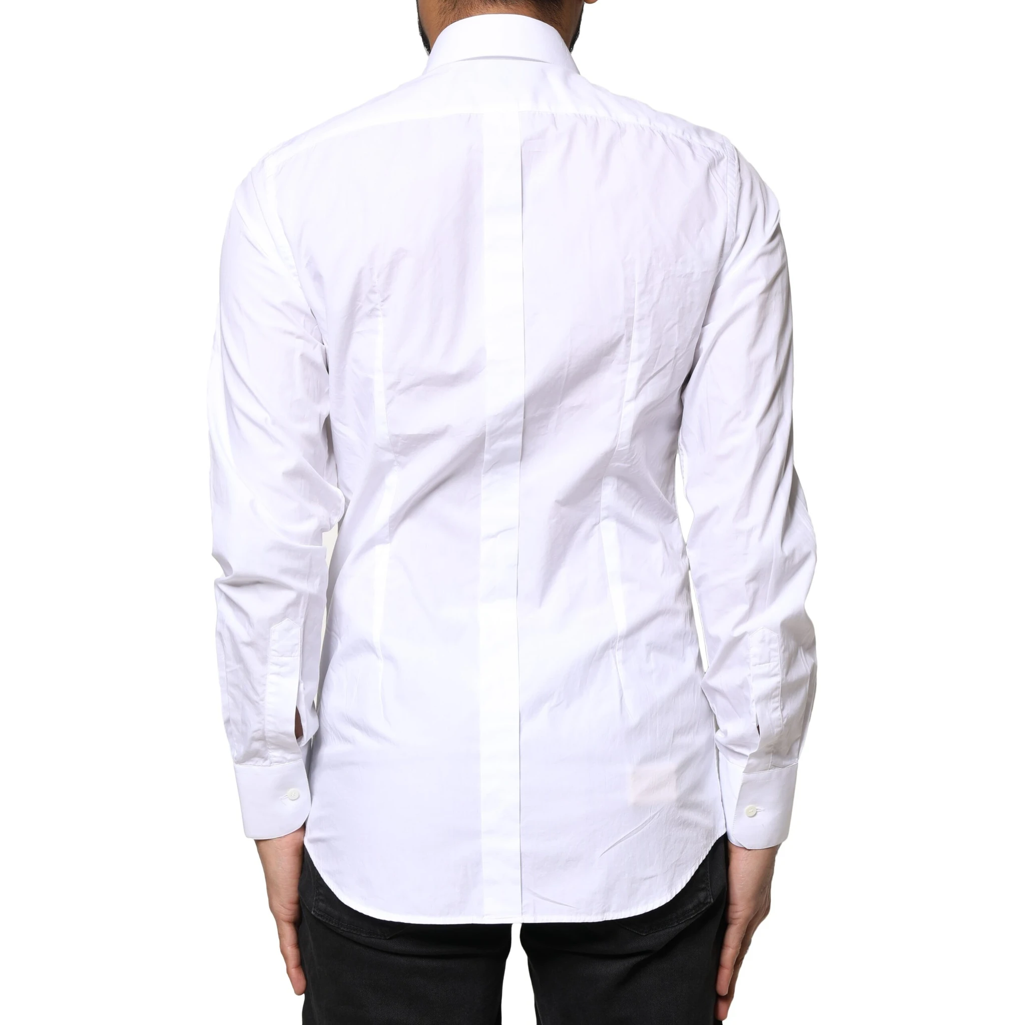 White GOLD Cotton Long Sleeves Men Dress Shirt