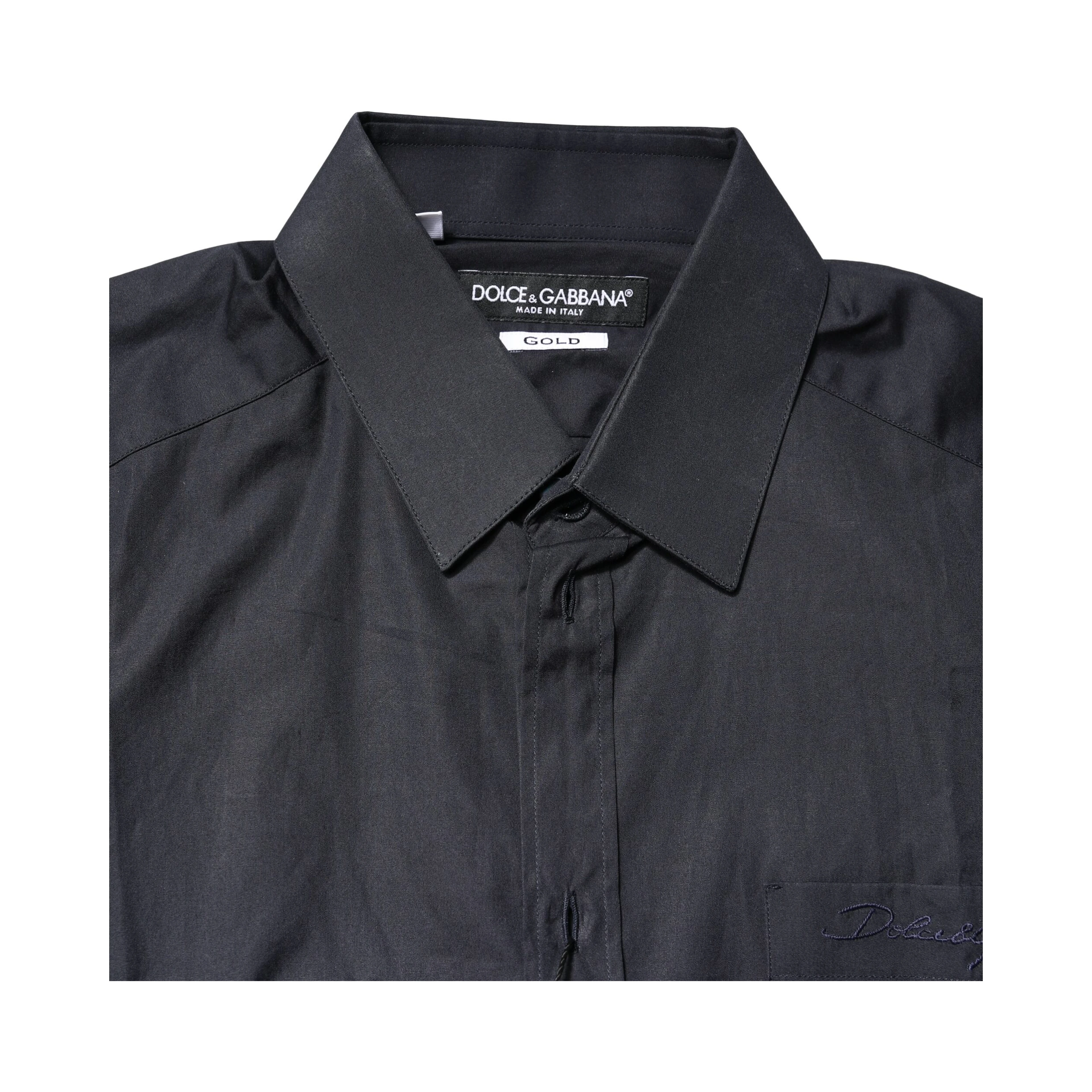 Dark Blue GOLD Cotton Long Sleeves Dress Shirt