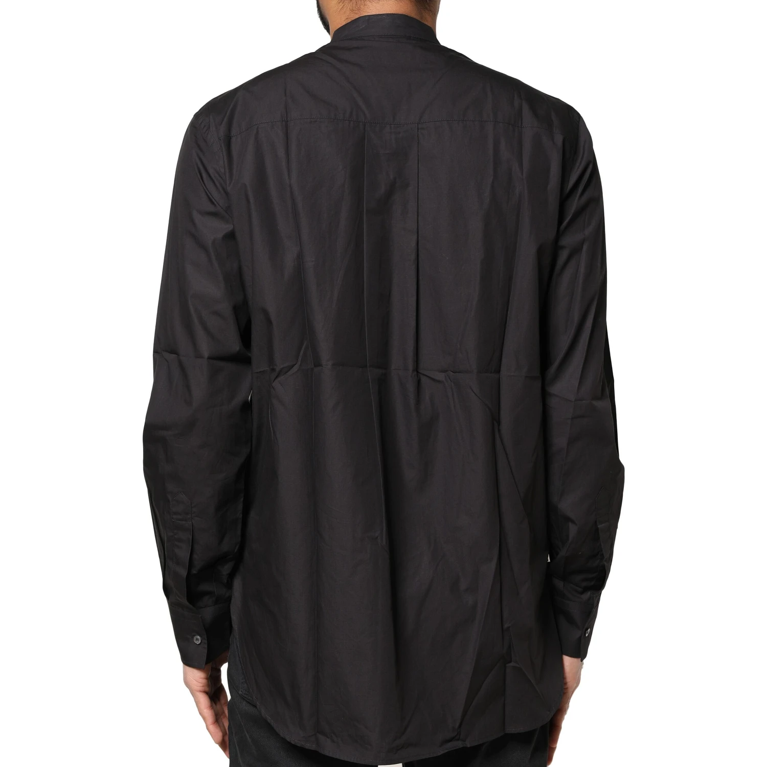 Black Cotton Button Down Men Casual Shirt