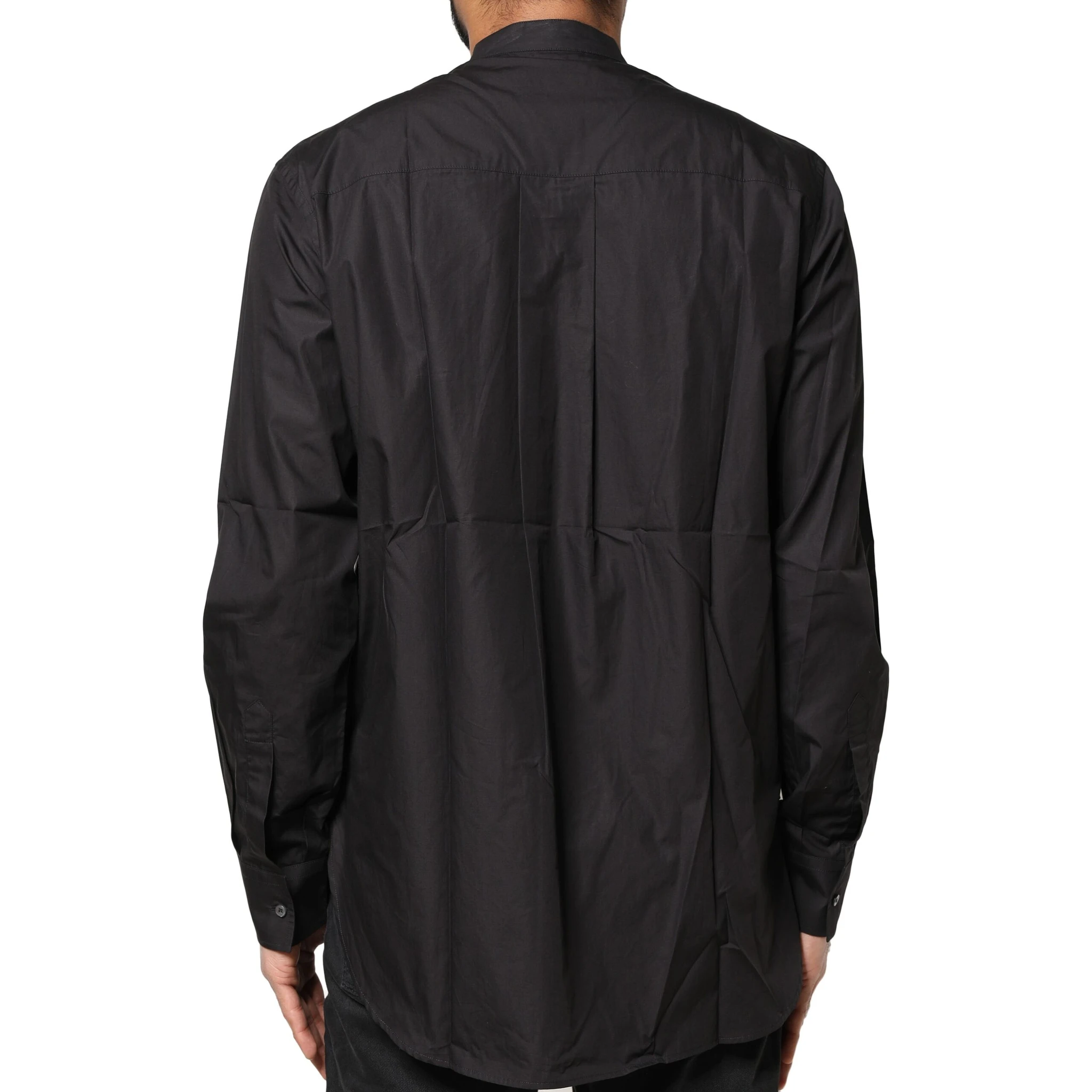 Black Cotton Button Down Men Casual Shirt