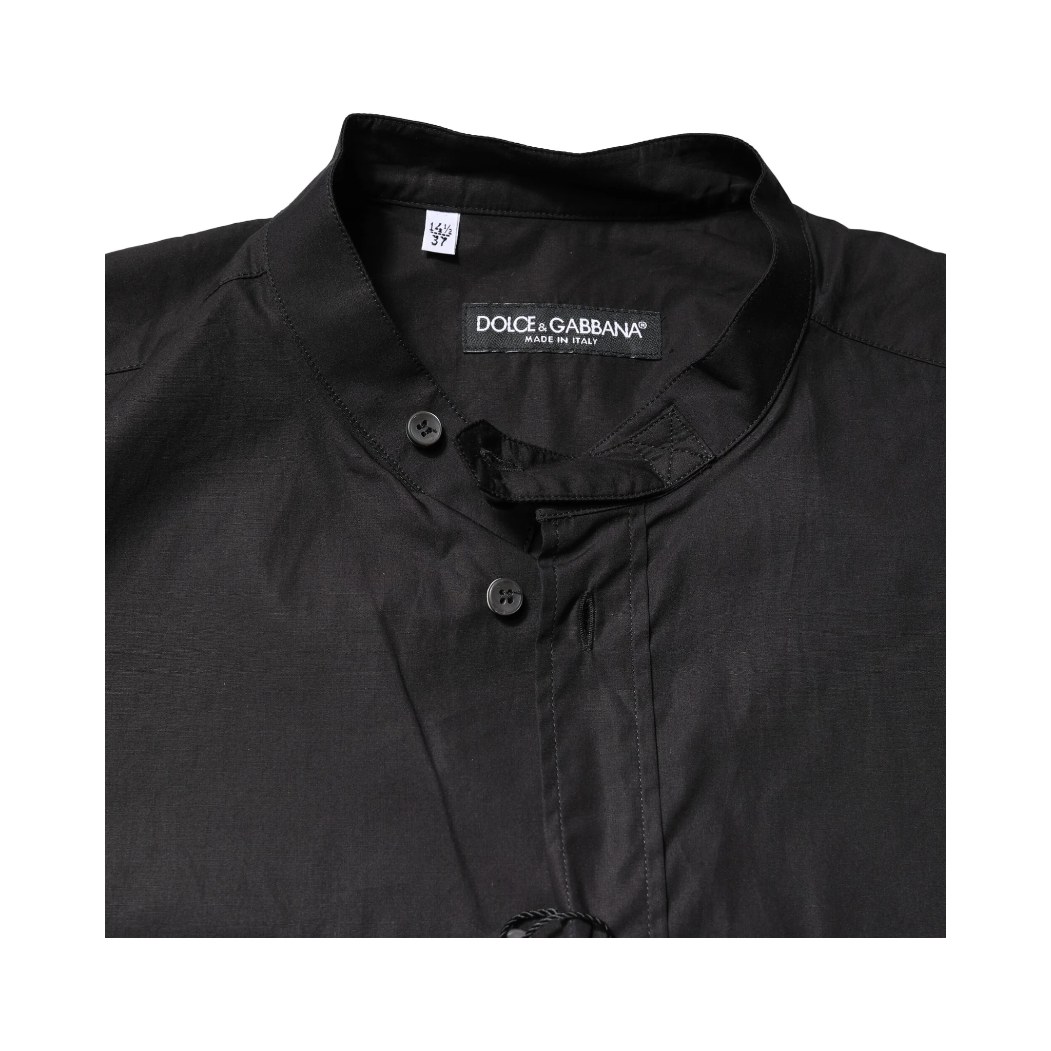 Black Cotton Button Down Men Casual Shirt