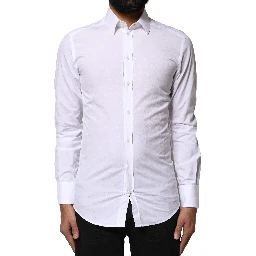 White GOLD Cotton Long Sleeves Dress Shirt