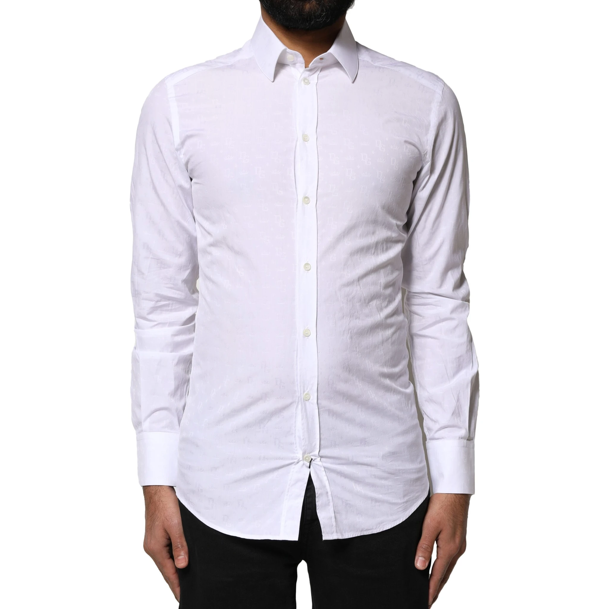 White GOLD Cotton Long Sleeves Dress Shirt