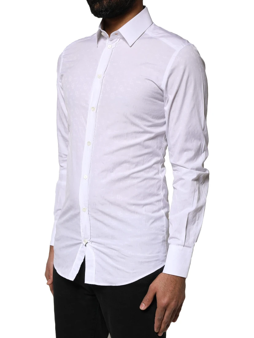 White GOLD Cotton Long Sleeves Dress Shirt