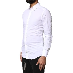 White GOLD Cotton Long Sleeves Dress Shirt