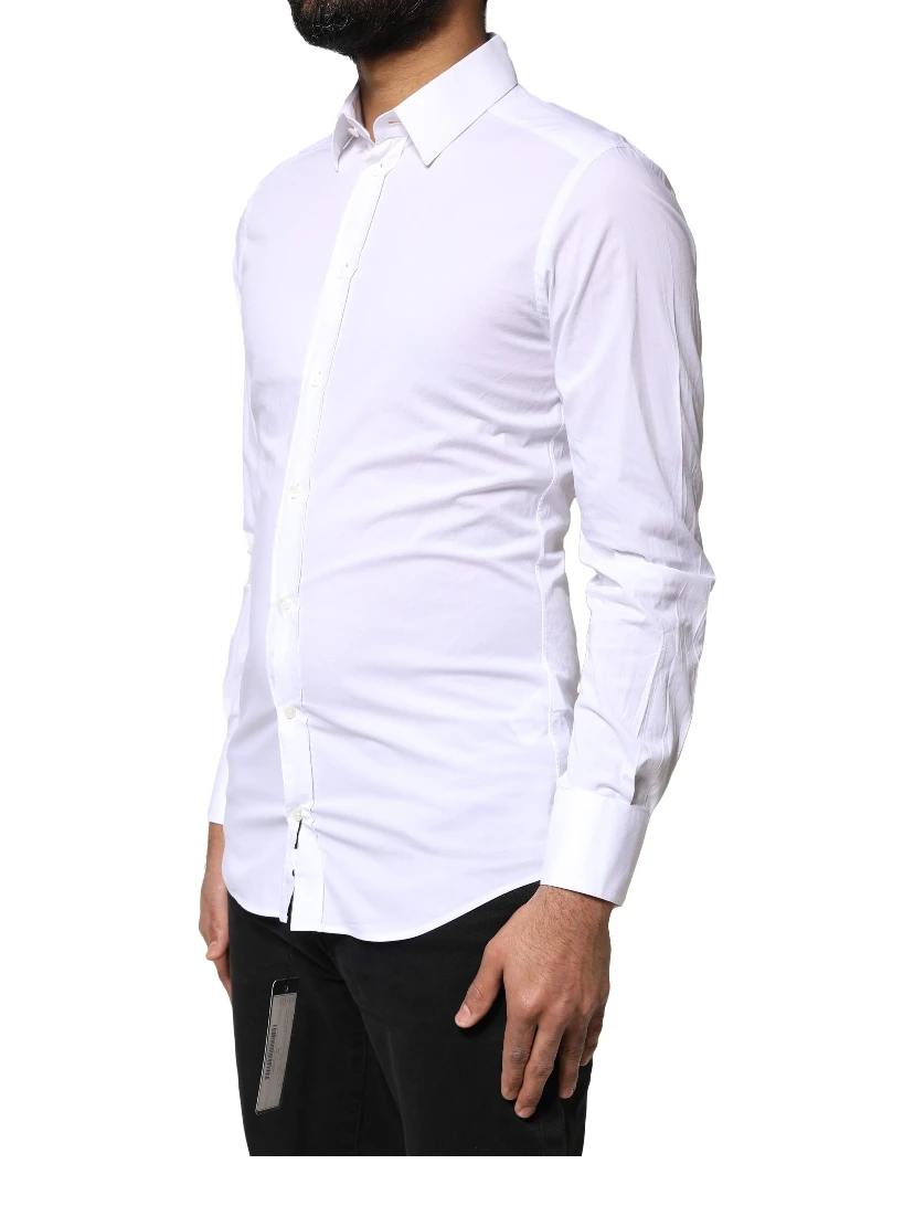 White GOLD Cotton Long Sleeves Dress Shirt