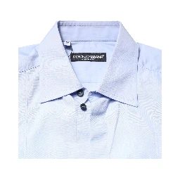 Light Blue Cotton Long Sleeves Dress Shirt