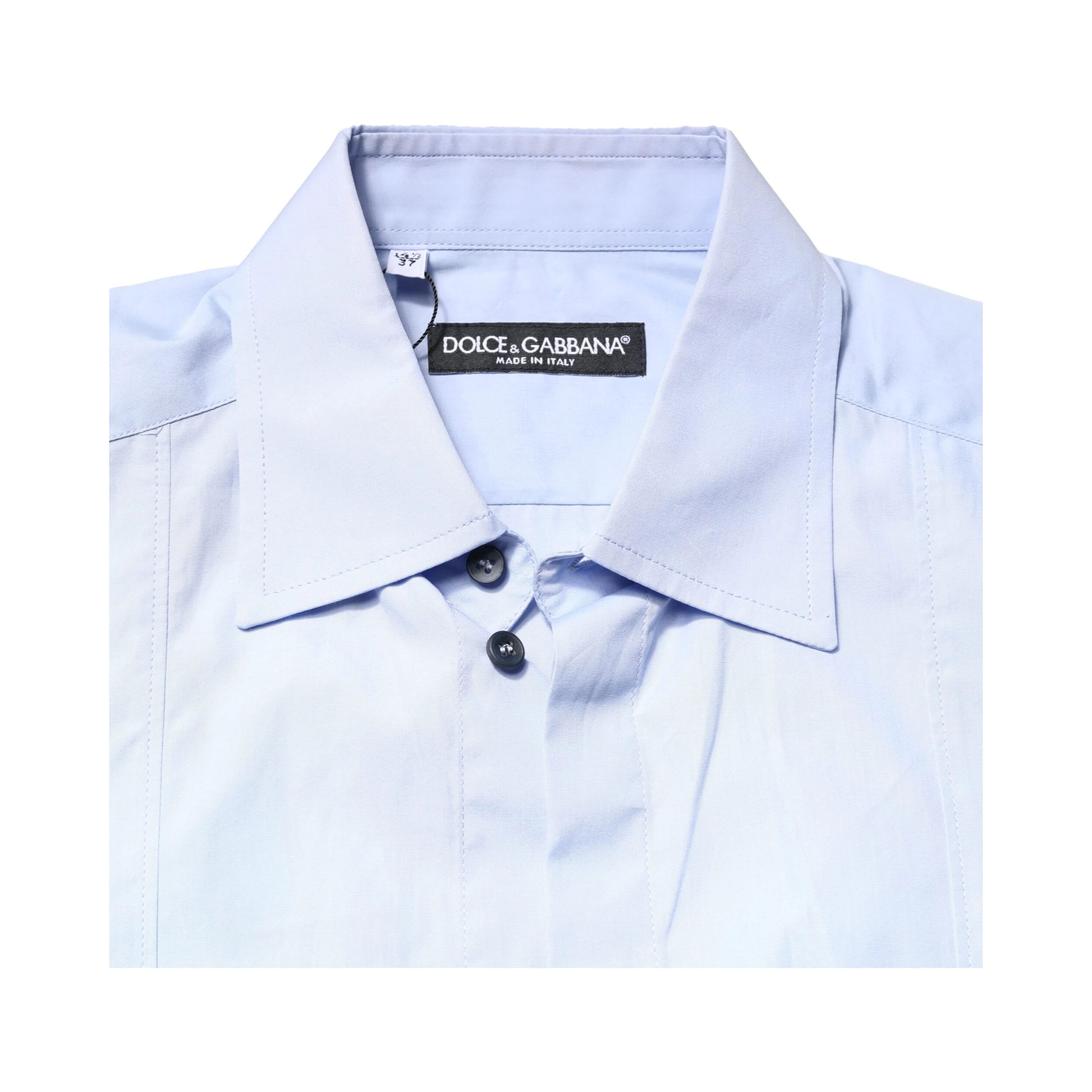 قميص رسمي بأكمام طويلة من القطن باللون الأزرق الفاتح