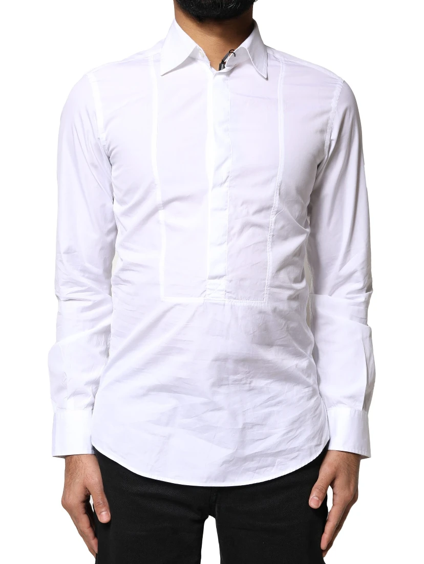 White Cotton Long Sleeves Formal Dress Shirt
