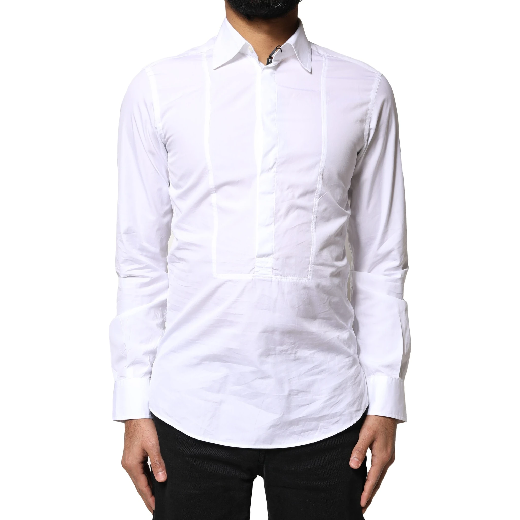 White Cotton Long Sleeves Formal Dress Shirt