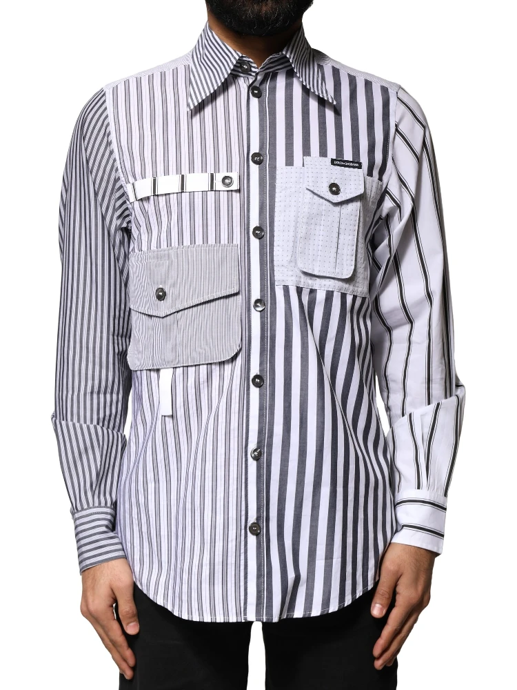 Multicolor Striped Button Down Casual Shirt alternative