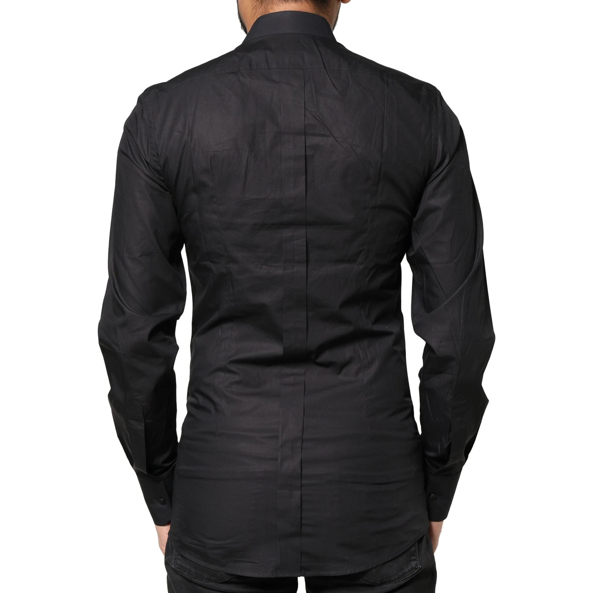 Black GOLD Cross Embellished Men Dress Shirt