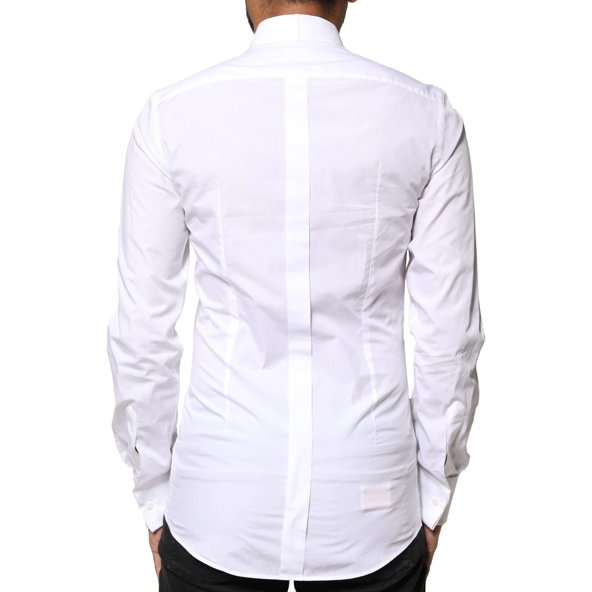 White GOLD Cotton Poplin Bib Formal Men Dress Shirt