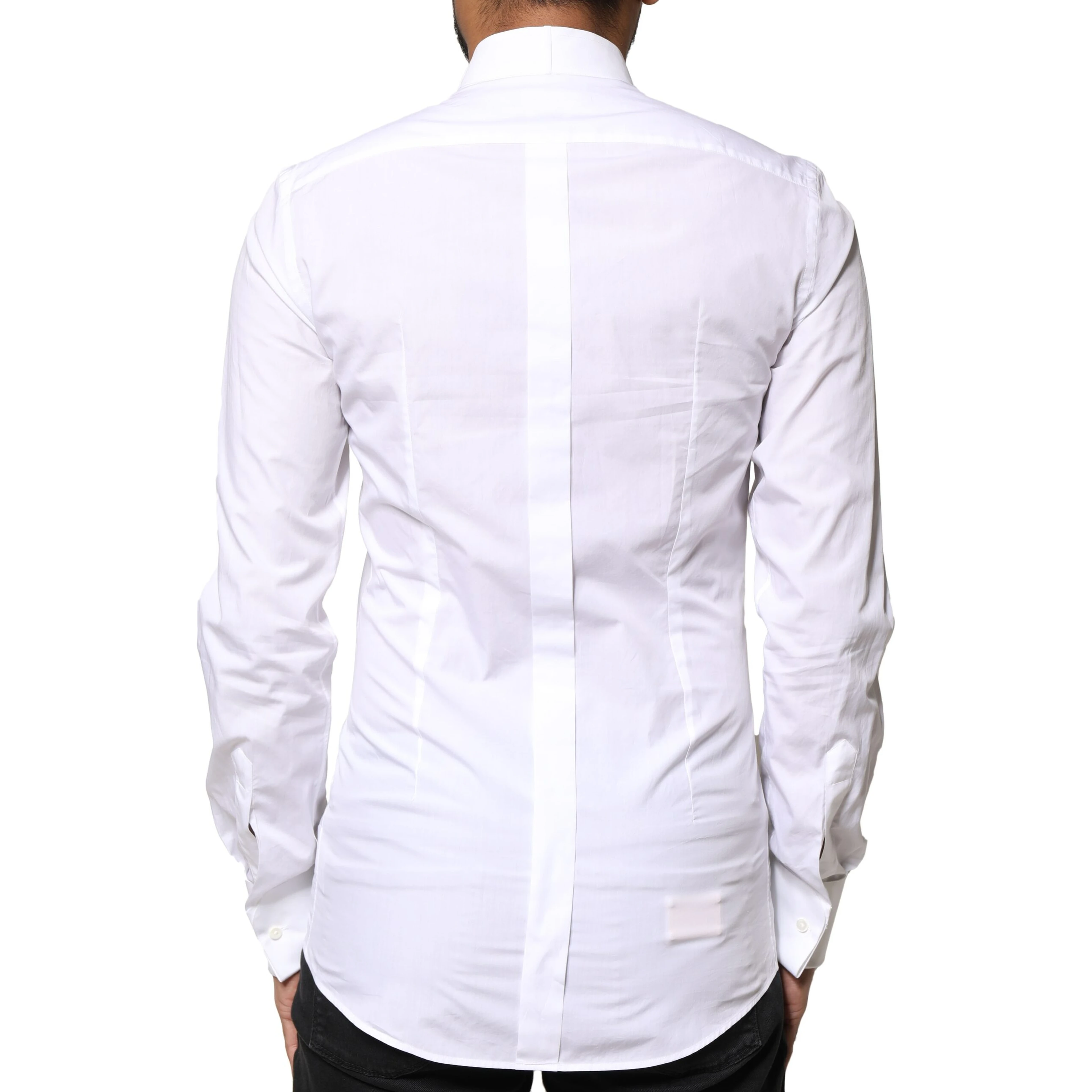 White GOLD Cotton Poplin Bib Formal Men Dress Shirt