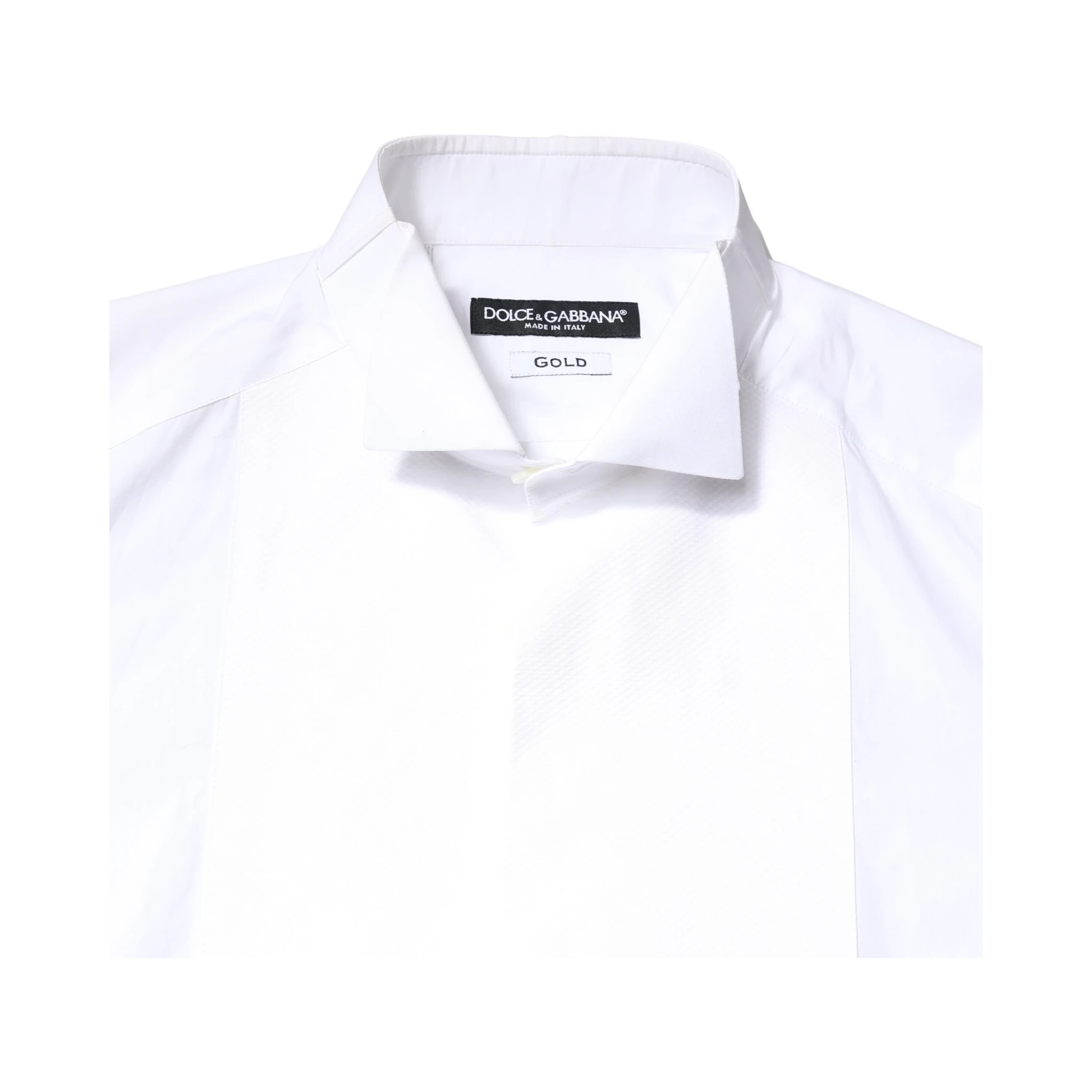 White GOLD Cotton Poplin Bib Formal Men Dress Shirt