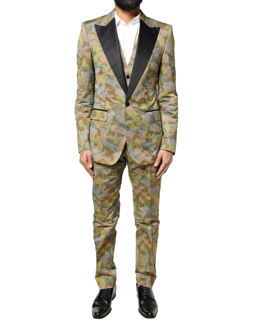 Multicolor Camouflage SICILIA 3 Piece Suit