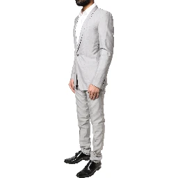 Light Gray Wool GOLD 2 Piece Formal Suit