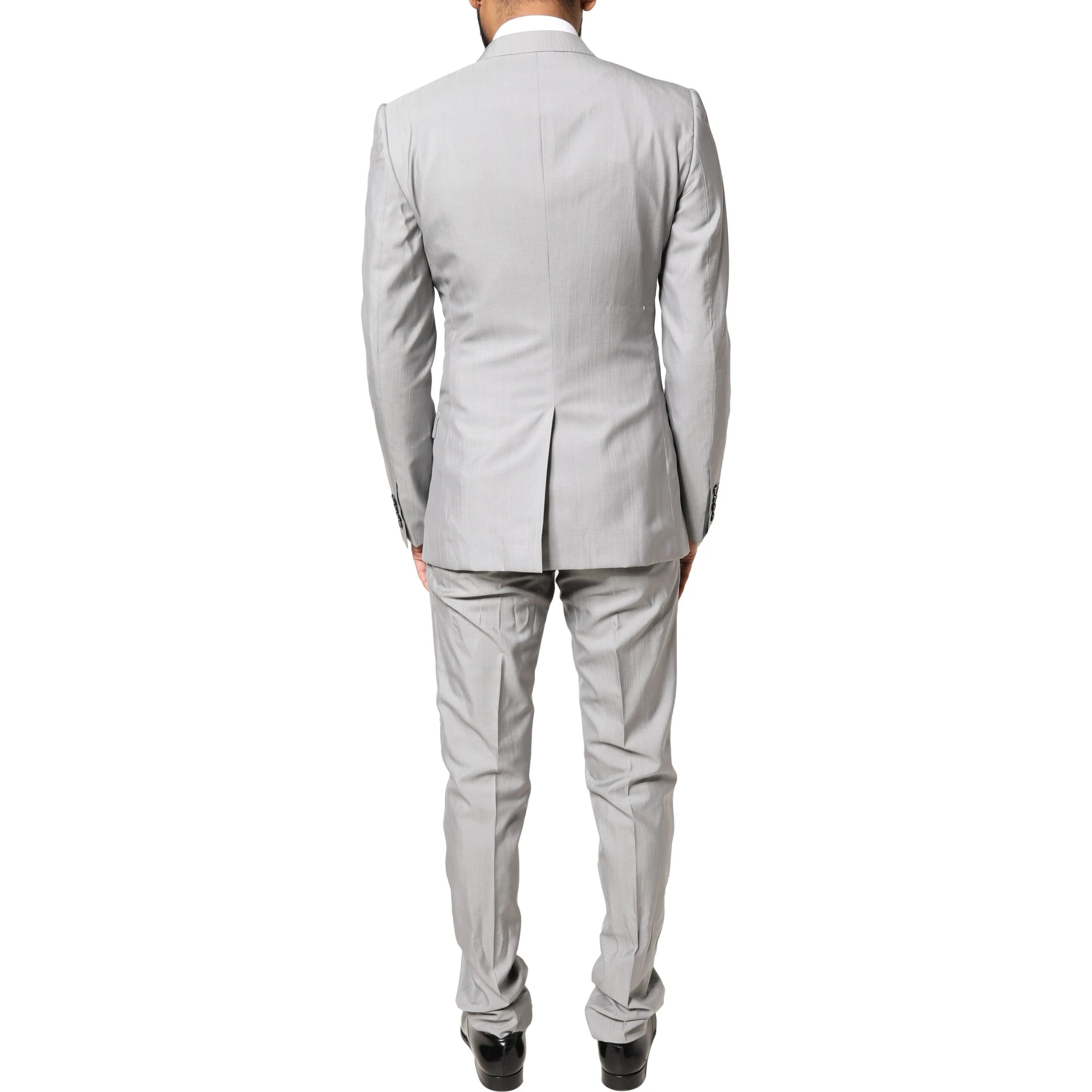 Light Gray Wool GOLD 2 Piece Formal Suit
