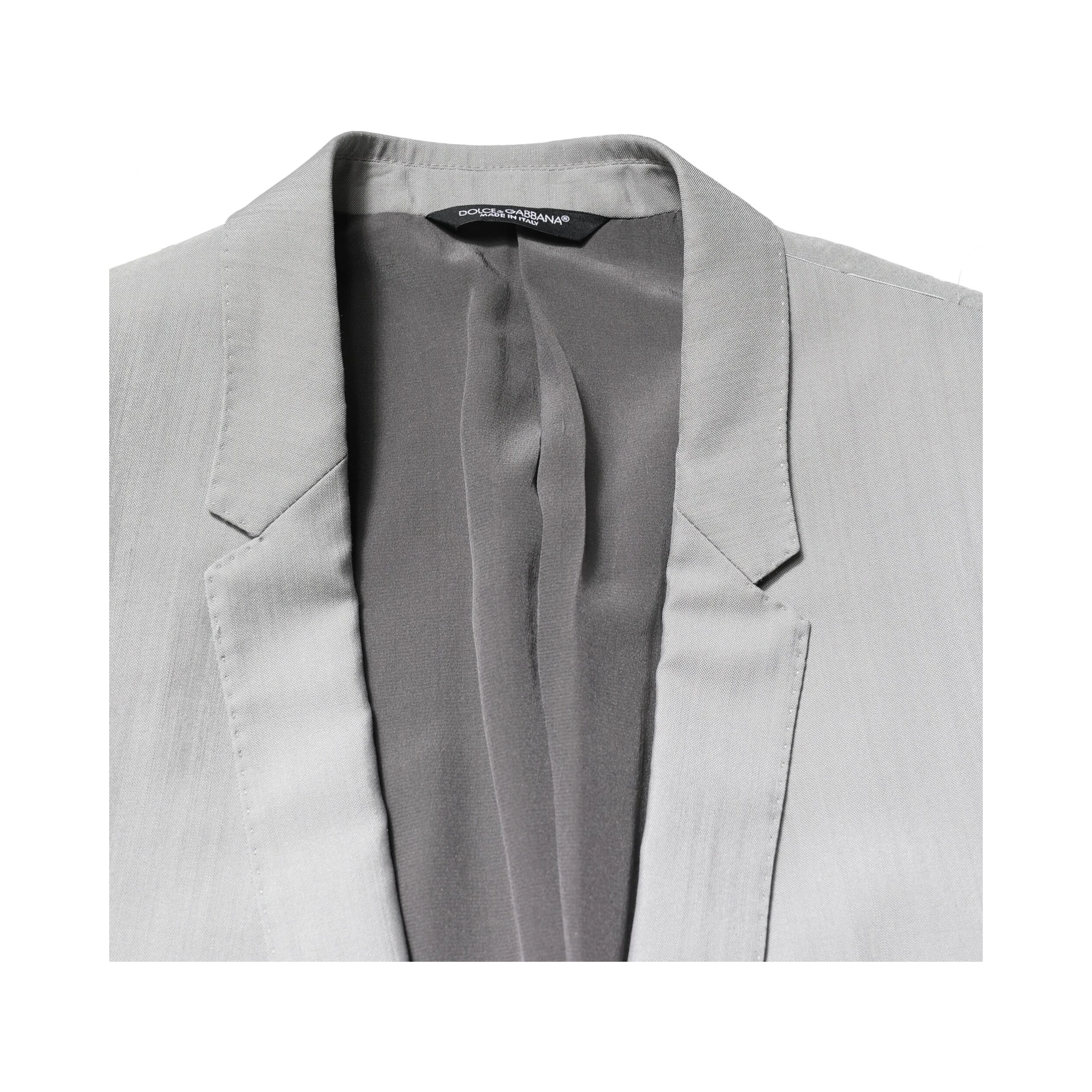 Light Gray Wool GOLD 2 Piece Formal Suit