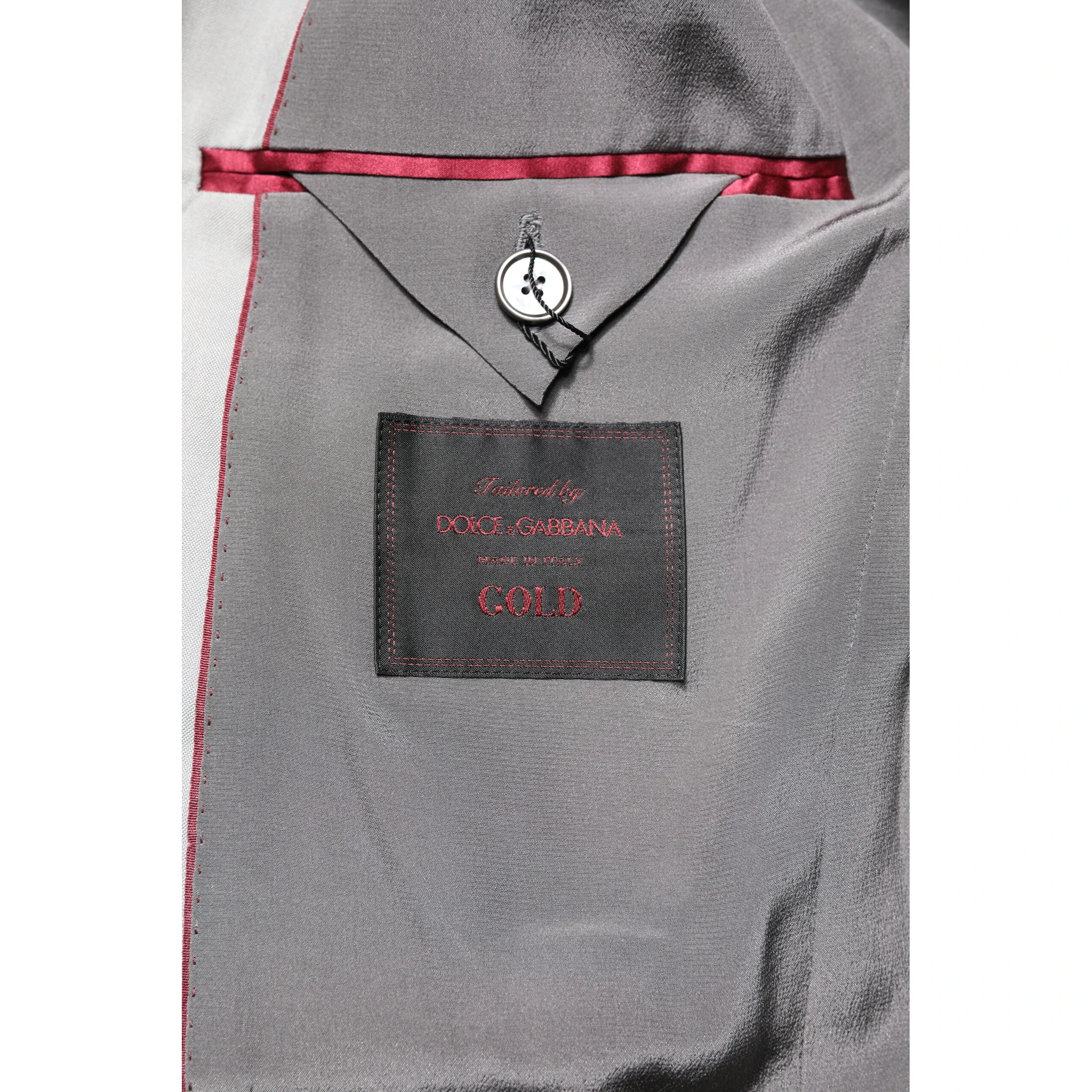 Light Gray Wool GOLD 2 Piece Formal Suit