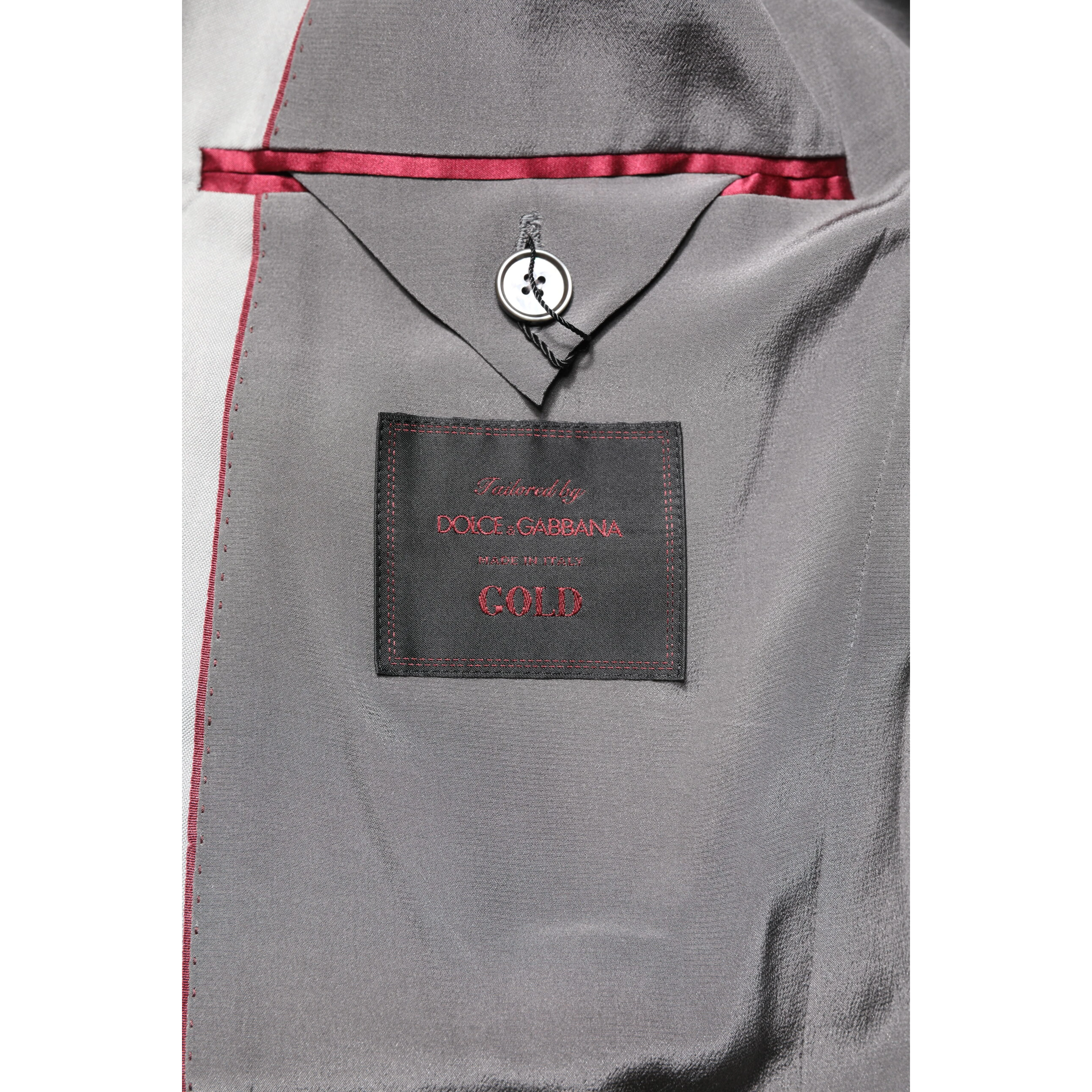 Light Gray Wool GOLD 2 Piece Formal Suit