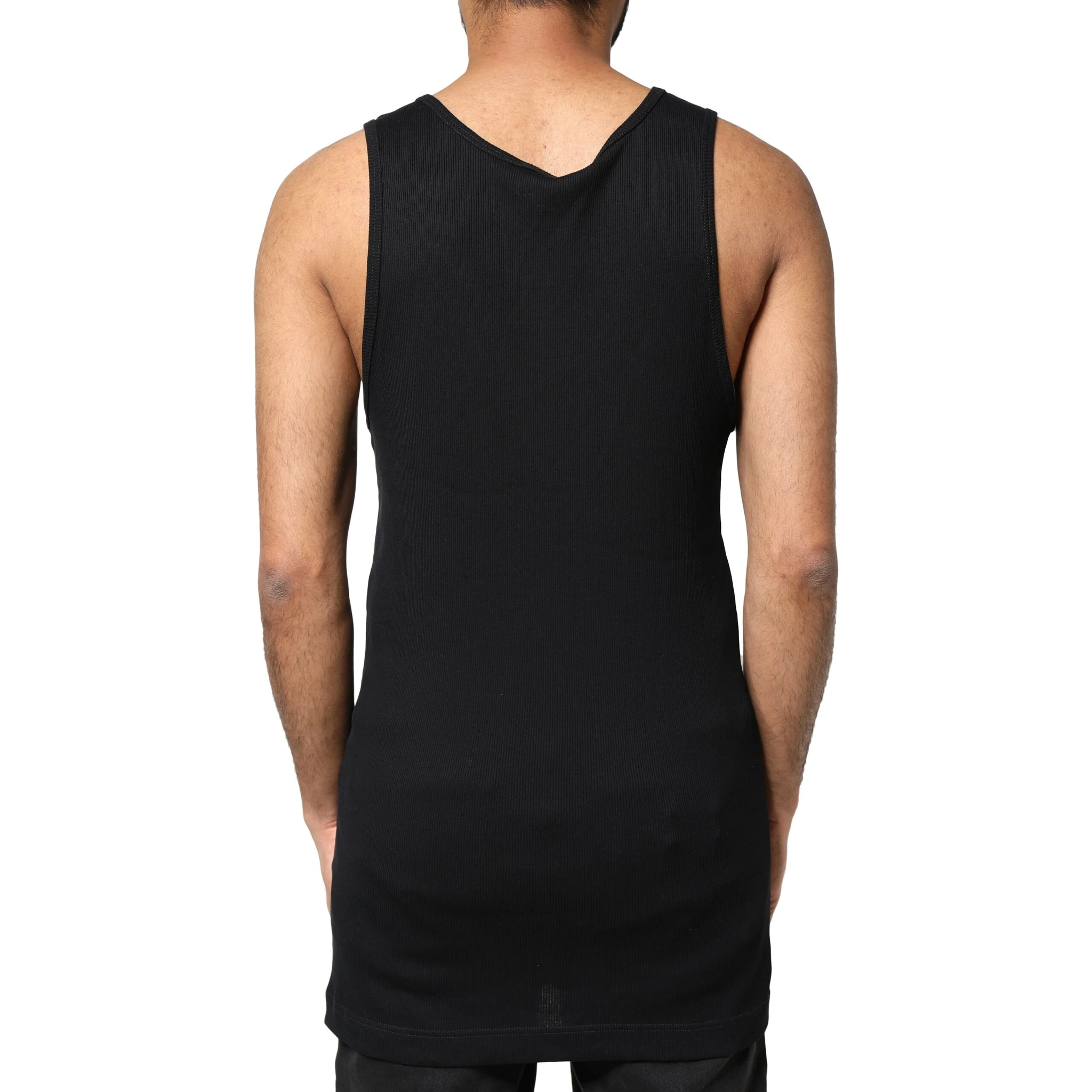 Black Cotton Rip Style Sleeveless Men Tank T-shirt