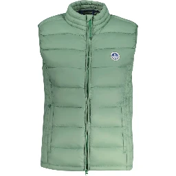 Green Polyamide Sleveless Jacket