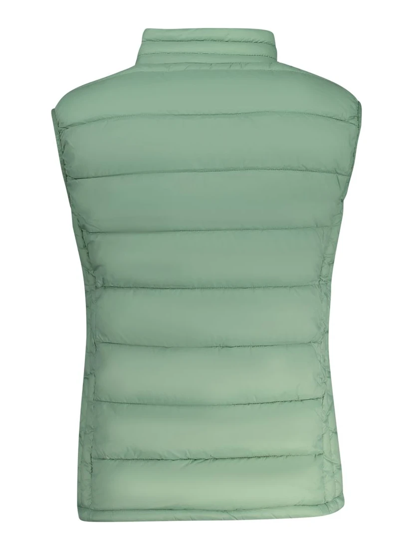 Green Polyamide Sleveless Jacket
